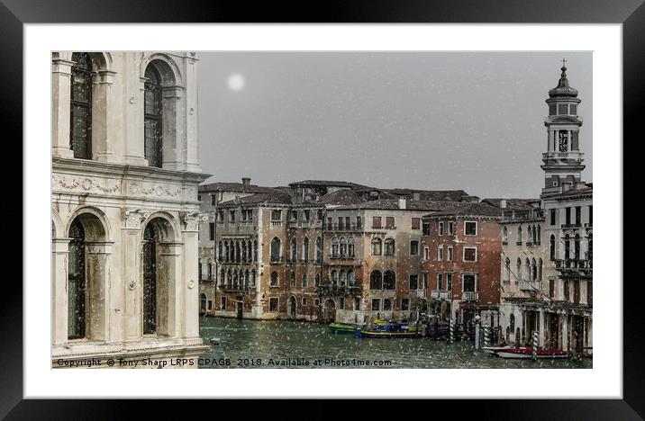 A WINTER'S DAY IN VENICE Framed Mounted Print by Tony Sharp LRPS CPAGB
