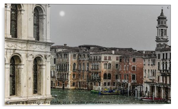 A WINTER'S DAY IN VENICE Acrylic by Tony Sharp LRPS CPAGB
