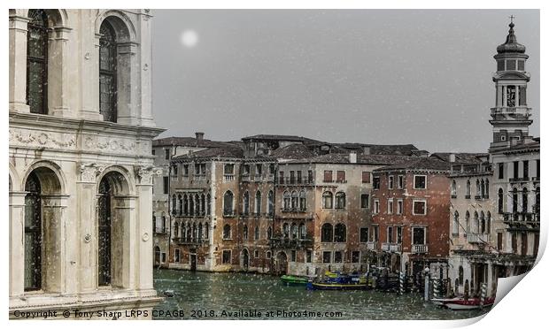A WINTER'S DAY IN VENICE Print by Tony Sharp LRPS CPAGB