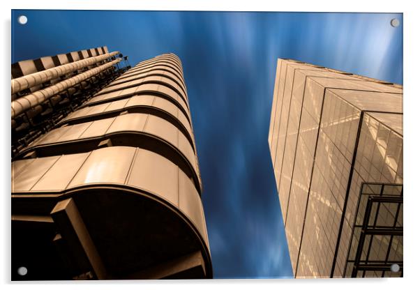 Lloyds and Leadenhall Buildings Acrylic by Perry Johnson