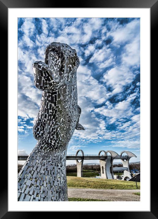 Travelling Kelpies Framed Mounted Print by Valerie Paterson