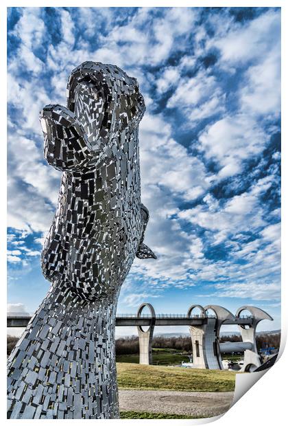 Travelling Kelpies Print by Valerie Paterson