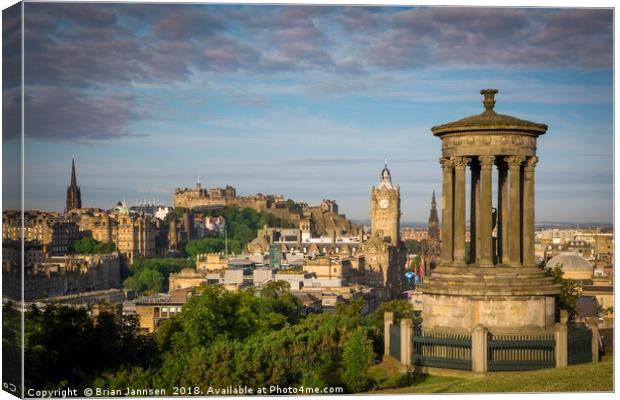 Early Morning over Edinburgh Canvas Print by Brian Jannsen