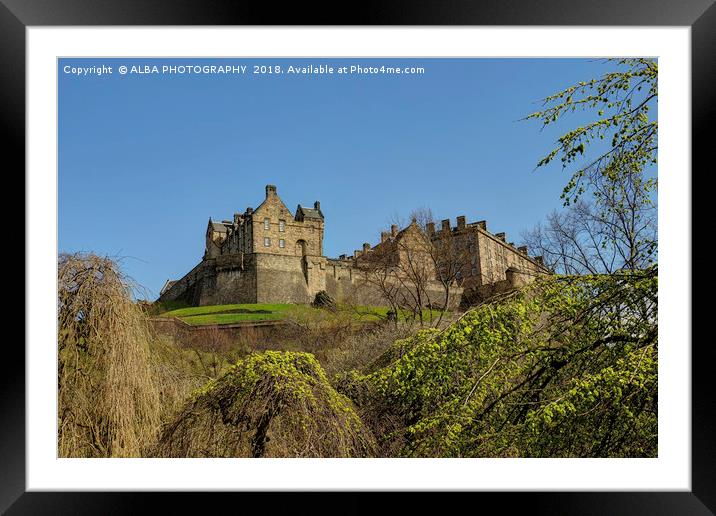 Edinburgh Castle, Edinburgh, Scotland Framed Mounted Print by ALBA PHOTOGRAPHY