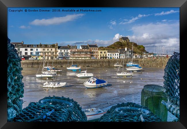 Ilfracombe Harbour at Low Tide Framed Print by Gordon Dimmer