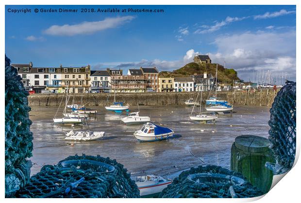 Ilfracombe Harbour at Low Tide Print by Gordon Dimmer