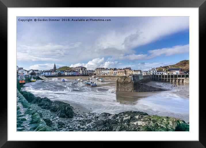 A View of Ilfracombe Harbour at Low Tide Framed Mounted Print by Gordon Dimmer