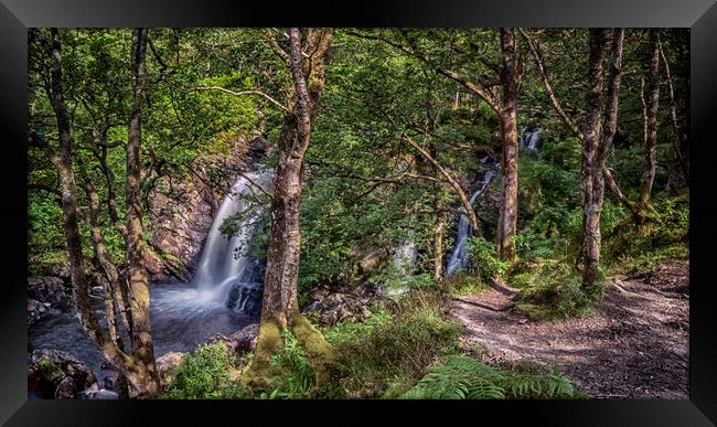 The Falls of Arklet Framed Print by Douglas Milne