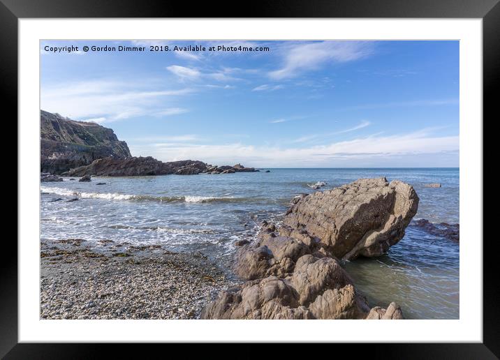 Capstone Cove at Ifracombe Framed Mounted Print by Gordon Dimmer