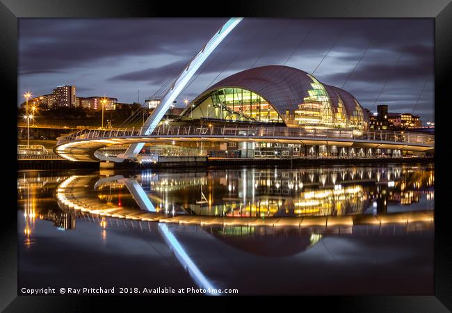 Gateshead Millennium Bridge Framed Print by Ray Pritchard