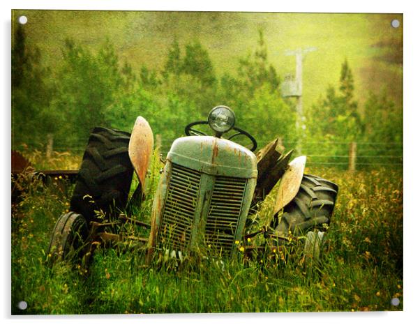 Tractor Tears Acrylic by Aj’s Images