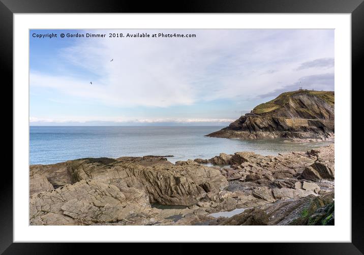 A View of Capstone Cove from the Promenade. Framed Mounted Print by Gordon Dimmer