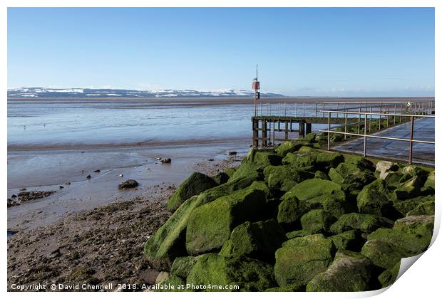 West Kirby Marine Lake Jetty Print by David Chennell