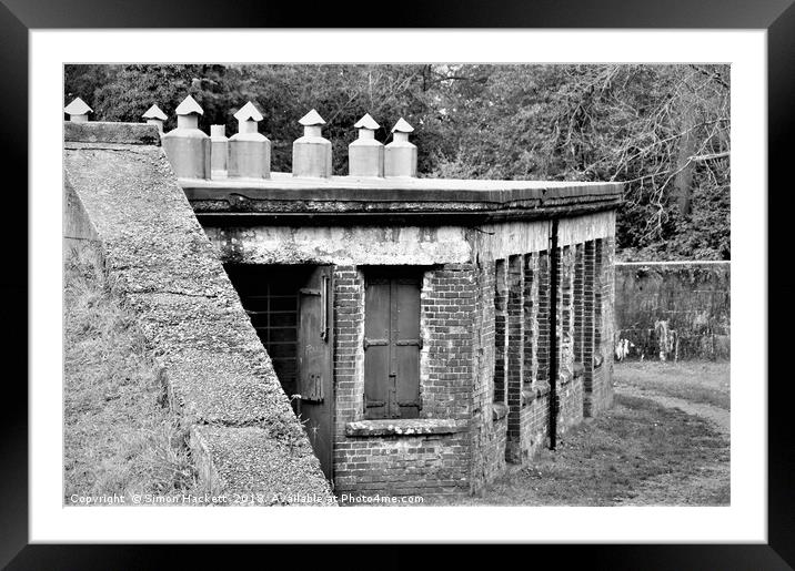 Box Hill Fort Framed Mounted Print by Simon Hackett