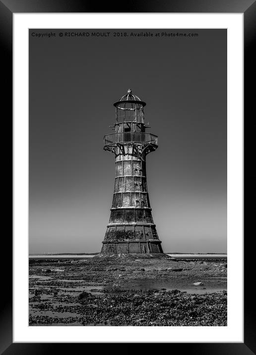 Whiteford lighthouse Framed Mounted Print by RICHARD MOULT