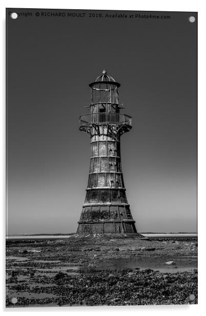 Whiteford lighthouse Acrylic by RICHARD MOULT