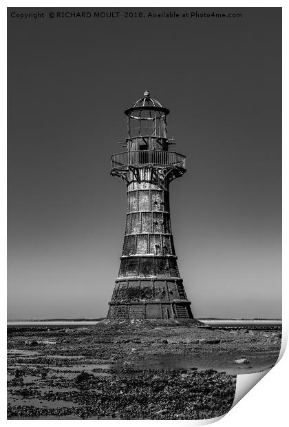 Whiteford lighthouse Print by RICHARD MOULT