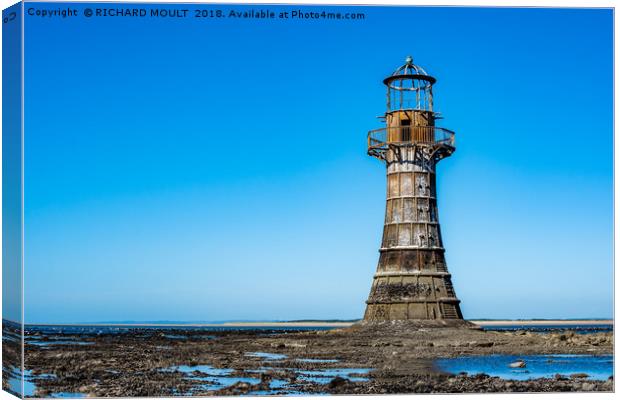 Whiteford Point Lighthouse Canvas Print by RICHARD MOULT