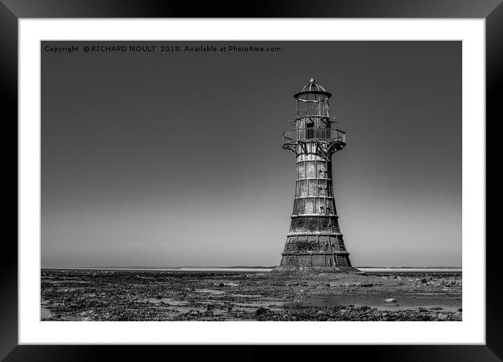 Whiteford Point Lighthouse Framed Mounted Print by RICHARD MOULT