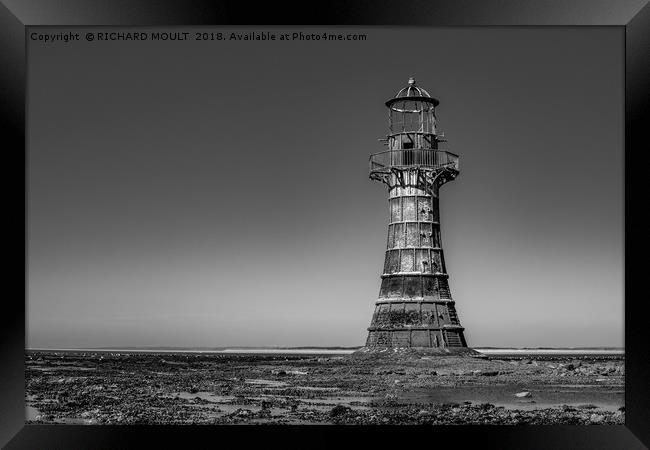 Whiteford Point Lighthouse Framed Print by RICHARD MOULT