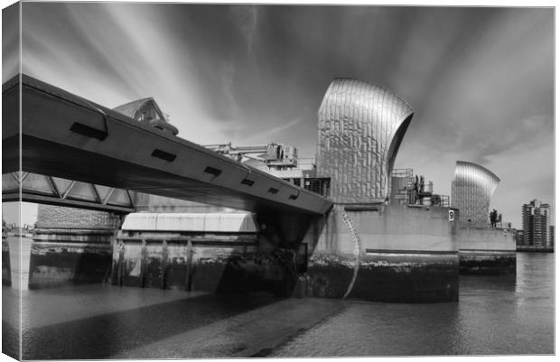 The Thames Barrier Canvas Print by Clive Eariss