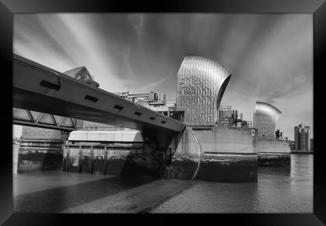 The Thames Barrier Framed Print by Clive Eariss