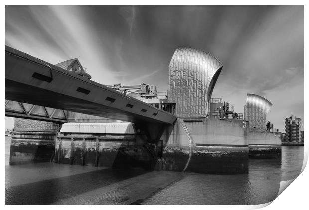 The Thames Barrier Print by Clive Eariss