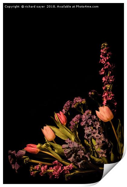 Floral Corner Print by richard sayer