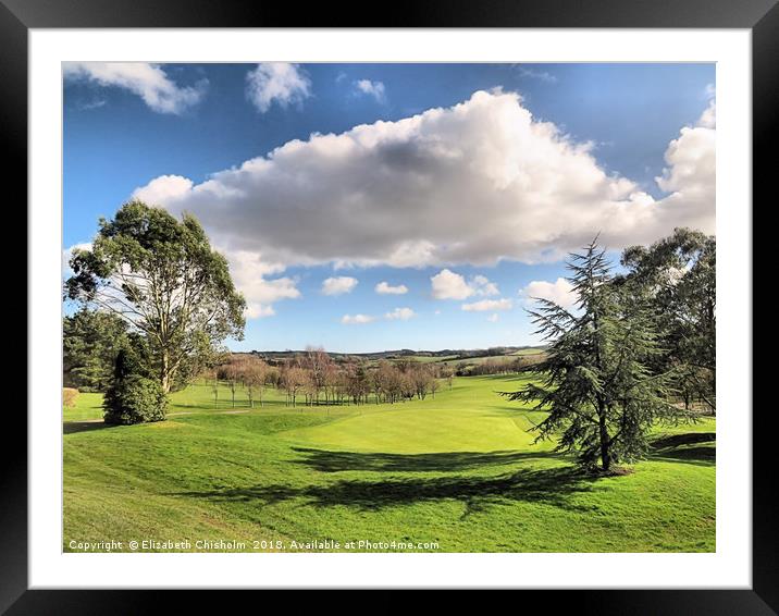 A fairway to the eighteenth hole Framed Mounted Print by Elizabeth Chisholm