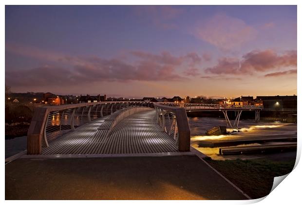 Castleford Footbridge Print by William A Dobson