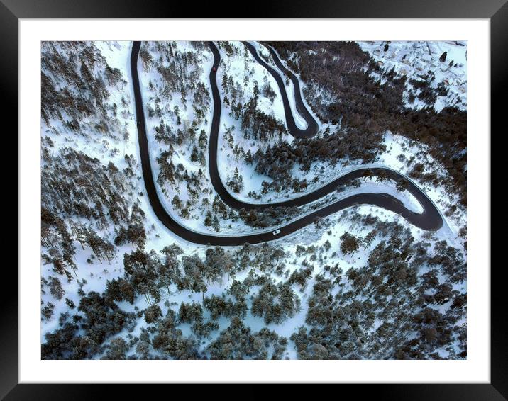 Switchback Framed Mounted Print by Dave Wragg