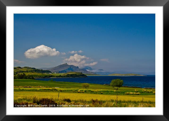 Trotternish from Sconser Golf Course in May Framed Mounted Print by Richard Smith