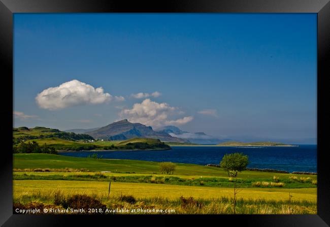 Trotternish from Sconser Golf Course in May Framed Print by Richard Smith