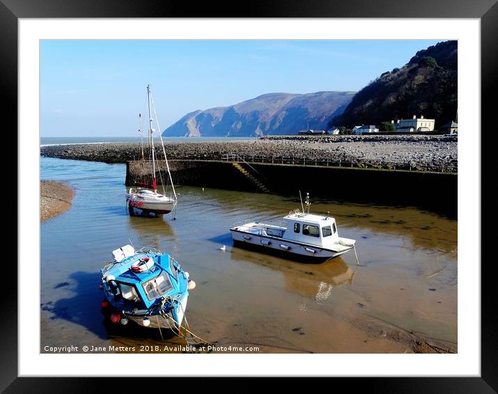 Lynmouth Harbour  Framed Mounted Print by Jane Metters