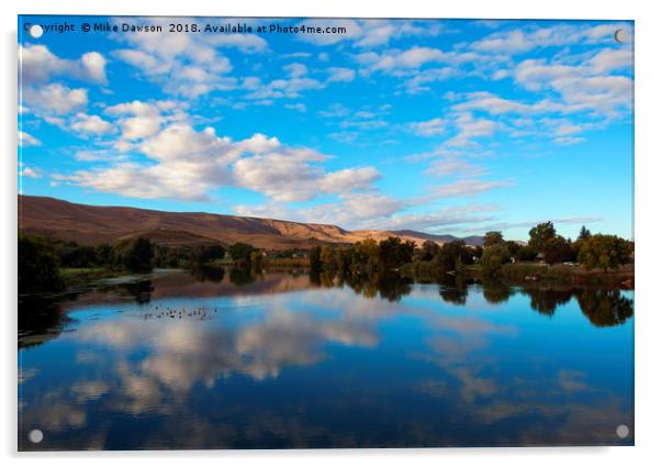 Yakima River Mirror Acrylic by Mike Dawson