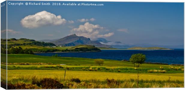 Trotternish from Sconser Golf Course in May #2 Canvas Print by Richard Smith