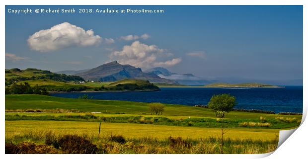 Trotternish from Sconser Golf Course in May #2 Print by Richard Smith