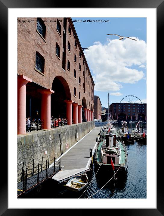 Liverpool's iconic Royal Albert Dock marina Framed Mounted Print by Frank Irwin