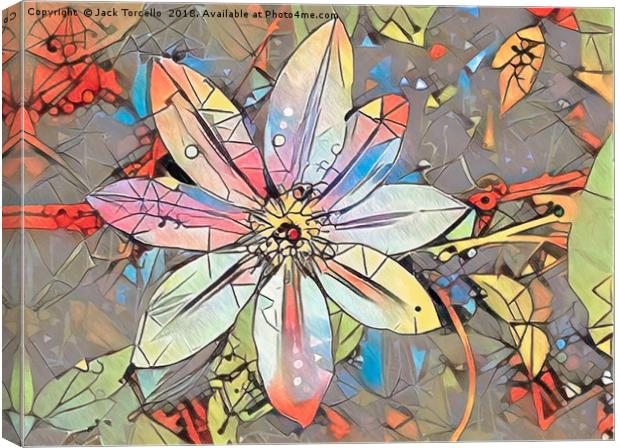 Bejewelled Clematis II Canvas Print by Jack Torcello