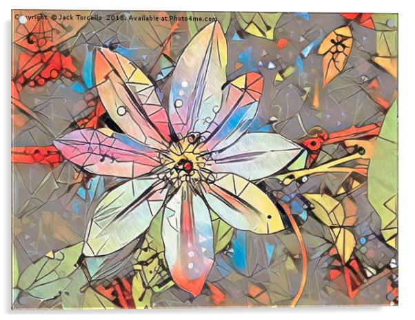 Bejewelled Clematis II Acrylic by Jack Torcello