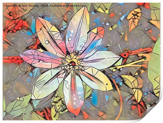 Bejewelled Clematis II Print by Jack Torcello