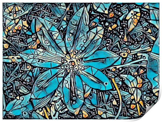Bejewelled Clematis III Print by Jack Torcello