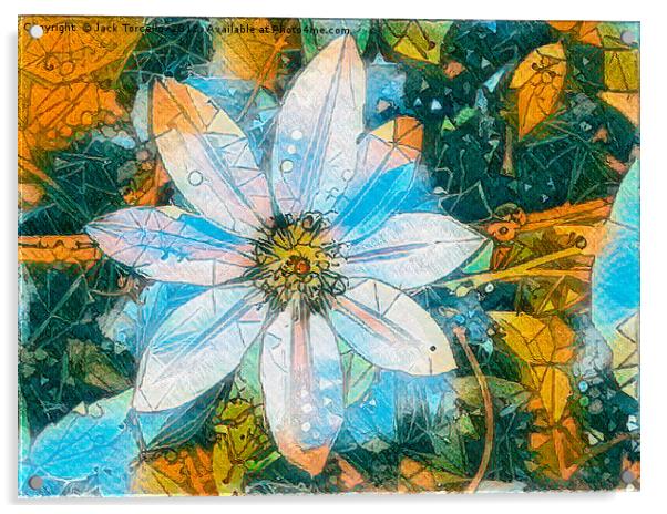 Bejewelled Clematis IV Acrylic by Jack Torcello