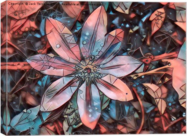 Bejewelled Clematis V Canvas Print by Jack Torcello