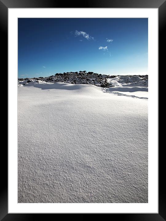 Snow Covered Exmoor Framed Mounted Print by Mike Gorton