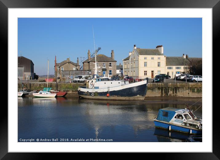 Glasson Dock Framed Mounted Print by Andrew Bell