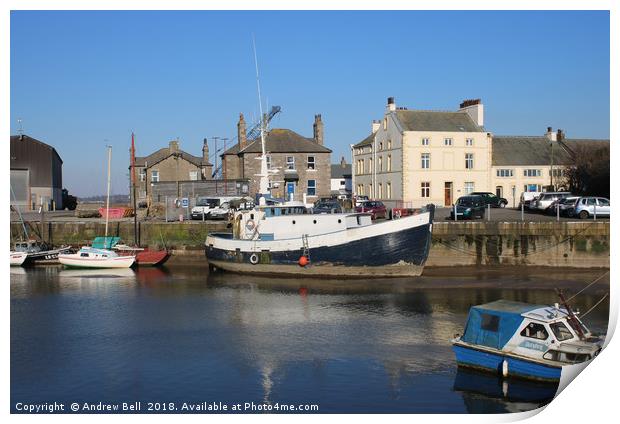 Glasson Dock Print by Andrew Bell