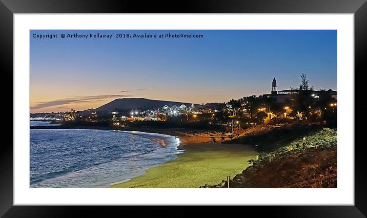      Playa Blanca Dorada beach                     Framed Mounted Print by Anthony Kellaway