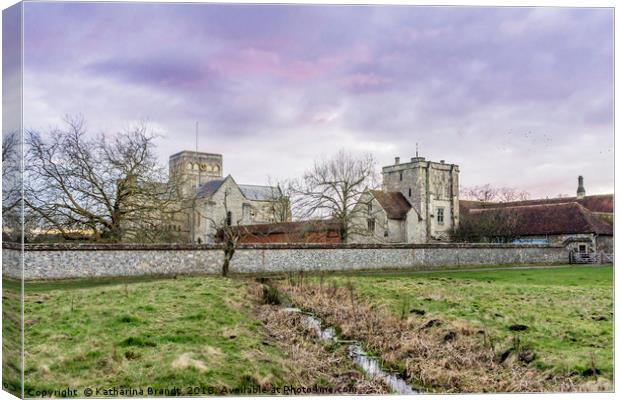 Sunset over the Hospital of St Cross, Winchester Canvas Print by KB Photo