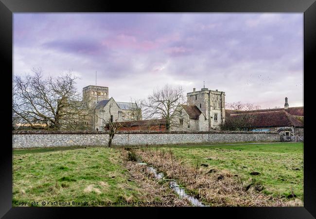 Sunset over the Hospital of St Cross, Winchester Framed Print by KB Photo